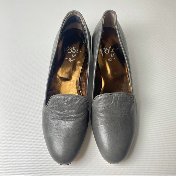 Icône Grey Leather Loafers - sz 38 - Picture 3 of 6